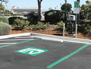 electric vehicle EV charging station asphalt concrete paint