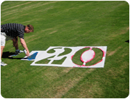 number stencil for Golf Course paint