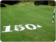 aerosol paint for yardage markings on Golf Course Fairway
