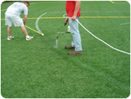 Safe, water-based product to remove / erase any paint lines on SyntheticTurf Athletic Fields.