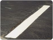 BRIGHT, WHITE, DURABLE, can be used for high traffic areas like Cross Walks.