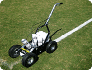 field marking paint applied with spray machine