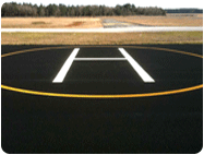 Helicopter pad marking paint.