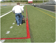 Removable Paint Soccer Lines on Synthetic Field turf