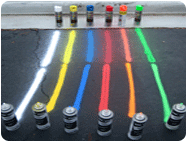 Colors of Utility Construction Marking Aerosol Paints
