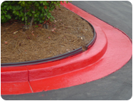 Safety Red Concrete Curb high visibility Paint.