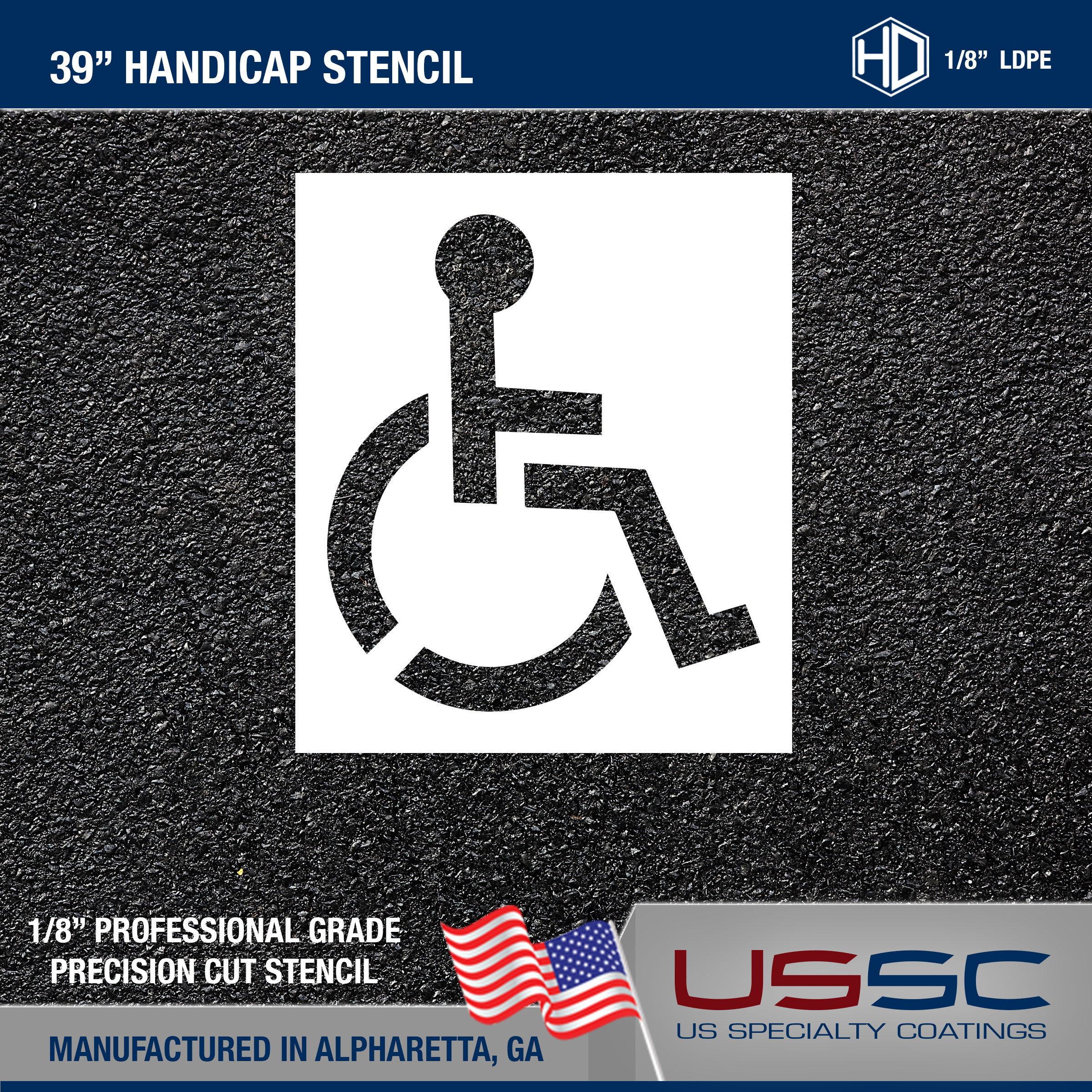 39 Inch Handicap Stencil